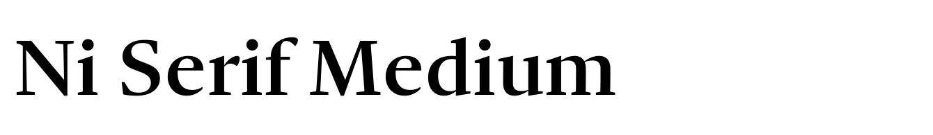 Ni Serif Medium
